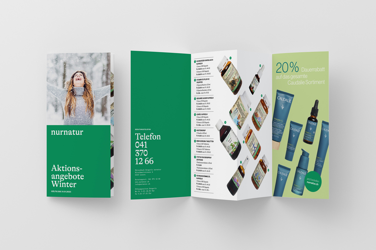 Nurnatur Aktionsflyer HI Schweiz